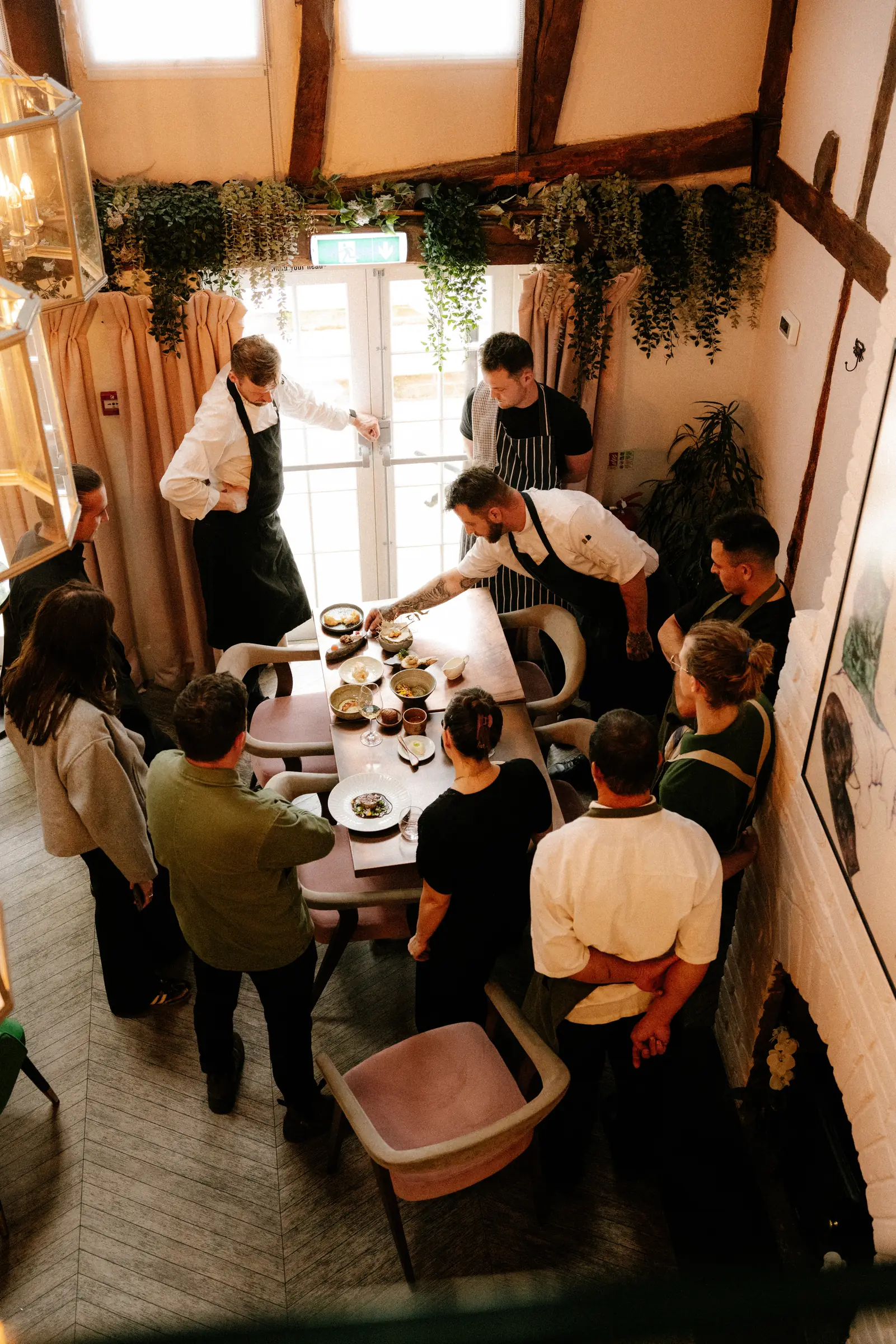 The Griffin dining room and team